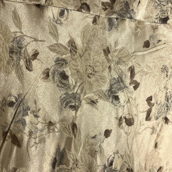 DBY Vintage Brocade Maxi Dress Size 13 Ivory Floral Cottagecore Wedding Romantic - Picture 4 of 9